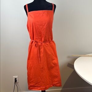 Stefanel Bright Orange Midi Wrap Dress Size EU44